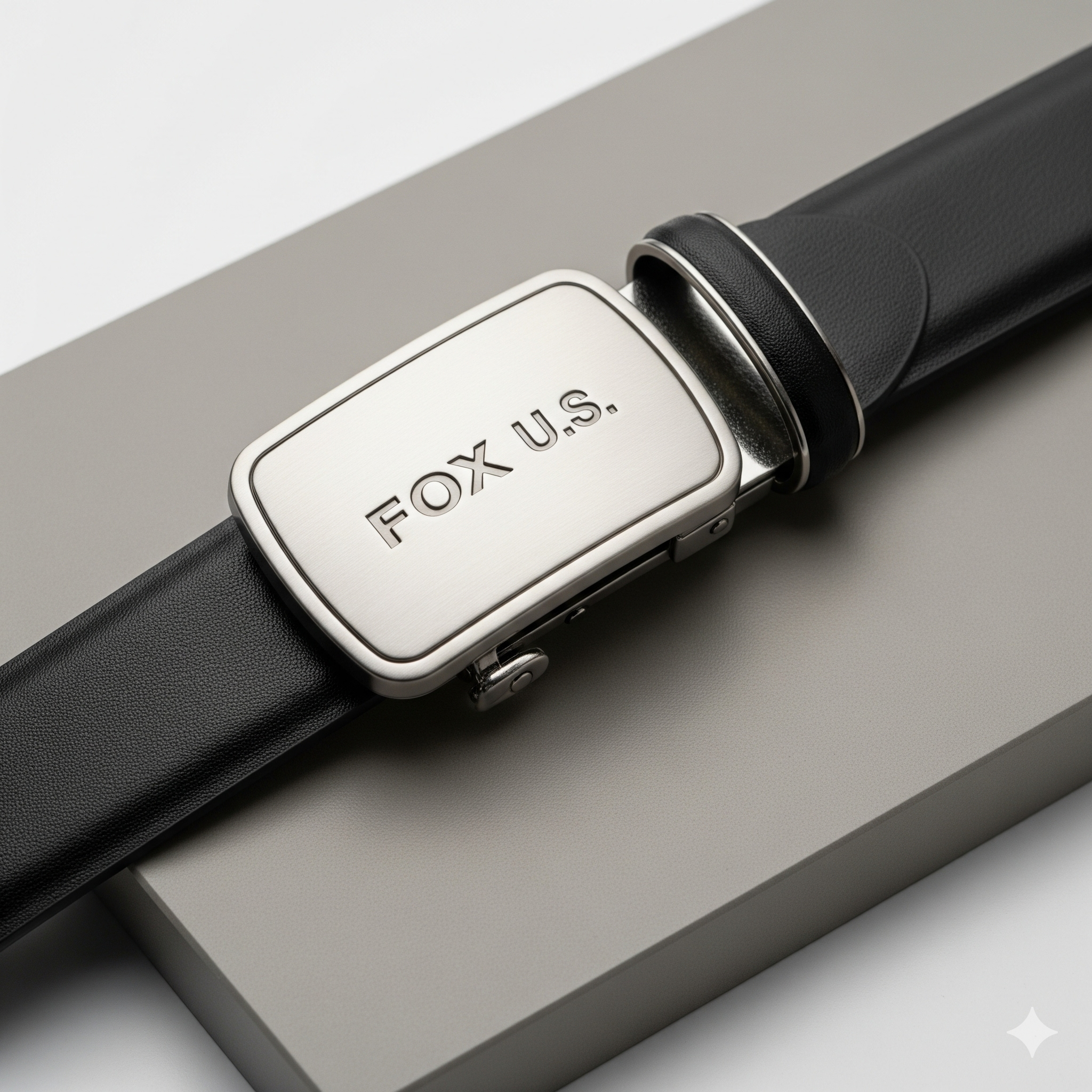 Cinto FOX Leather em Couro Preto